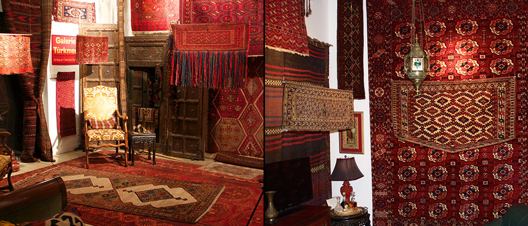 Galerie Turkmen rug display