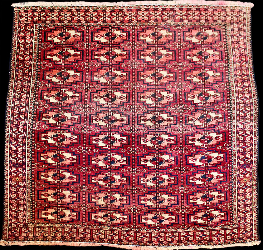 Ahal Téké Türkmen 'gyzlyk hali' (bridal rug/dowry piece), front