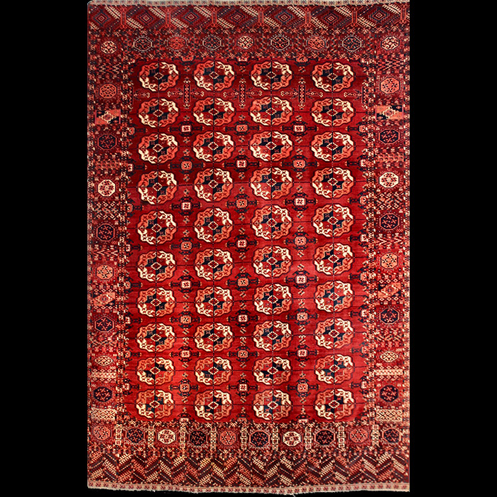 Turkmen Ahal Teke Main Rug, 2, Ca. 1870