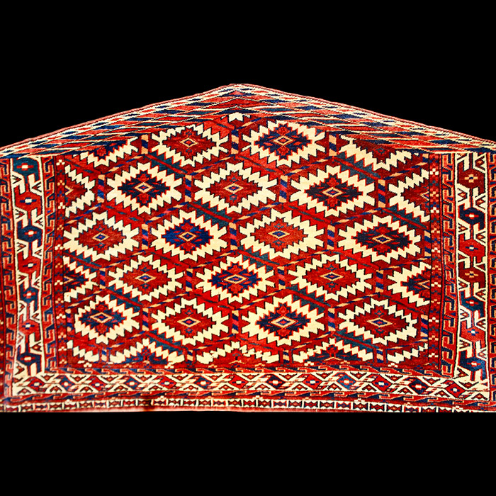 Ahal Teke Turkmen Ensi Hatchli (Door Cover)  Ca.1875